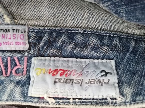 River Island Supreme Womens Denim Skirt Size 10 10.5 Inch L Sits At Hips - Picture 8 of 8